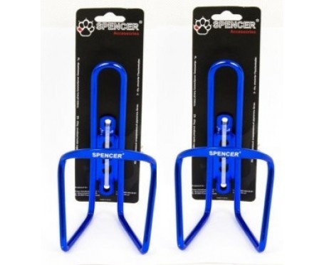 ALLOY BOTTLE CAGE BLUE WITH SCREWS X 2